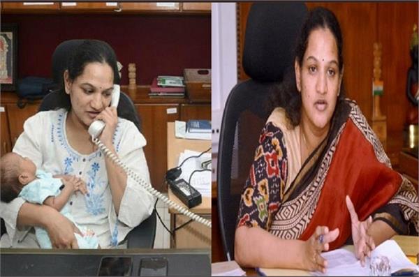 जज्बाः मैटरनिटी लीव रद्द कर 1 माह के बच्चे के साथ ऑफिस पहुंची IAS सृजना