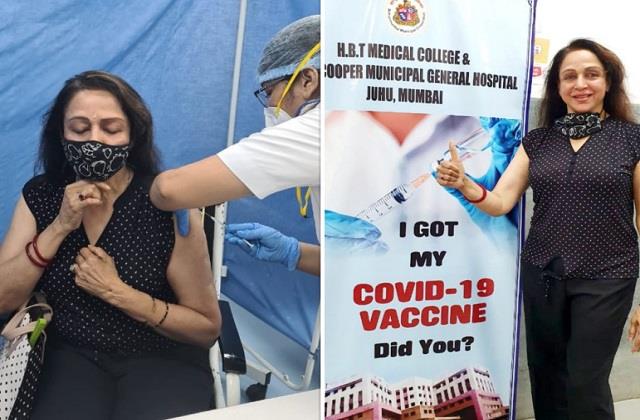 सैफ के बाद हेमा मालिनी ने लगवाई कोरोना वैक्सीन, शेयर की तस्वीरें