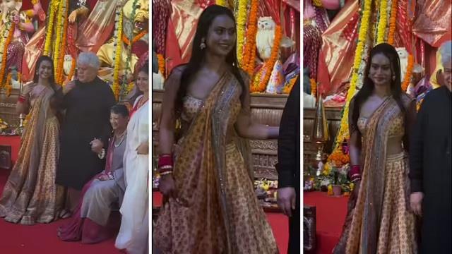 काजोल की बेटी ने अपनी मां को किया किनारे, लहंगे में दिखाया देसी अवतार