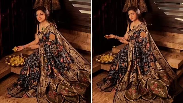 56 की उम्र में भाग्यश्री का स्टाइलिश लुक, साड़ी ने बढ़ाई उनकी खूबसूरती
