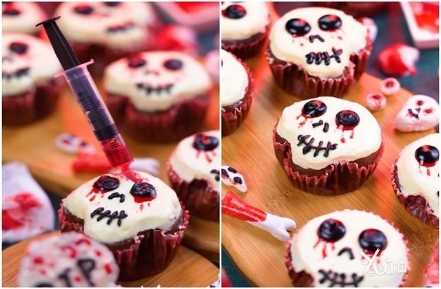 भूतिया स्केलेटन Cupcake