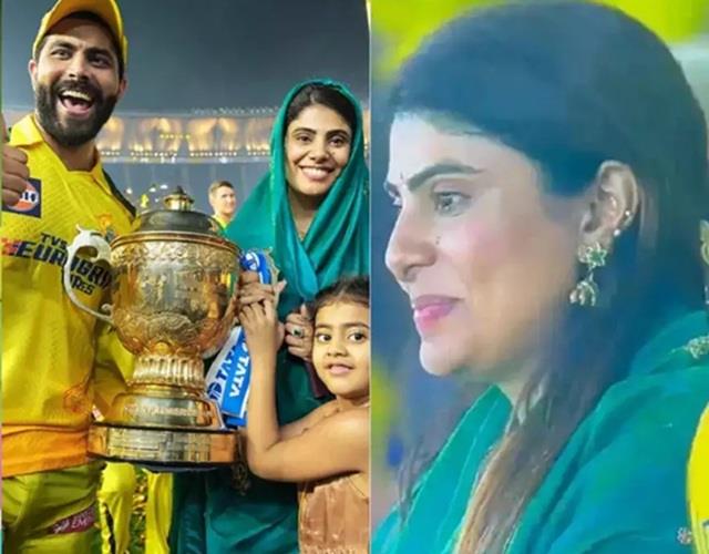 शॉर्ट नहीं हमेशा साड़ी में दिखती है इंडियन क्रिकेटर की यह पत्नी, स्टेडियम में छू चुकी है पति के पैर