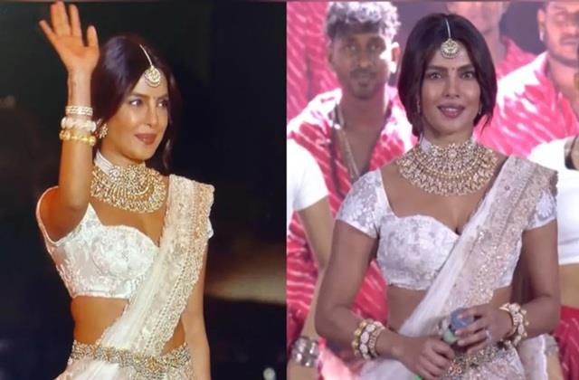 खूबसूरत लहंगा, सिर से पांव तक सजे गहने.... प्रियंका चोपड़ा का 'देसी गर्ल' अंदाज पड़ा सब पर भारी