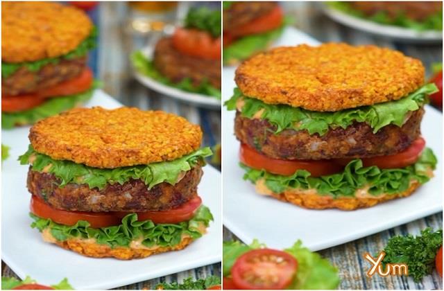 गाजर–बीन्स बर्गर