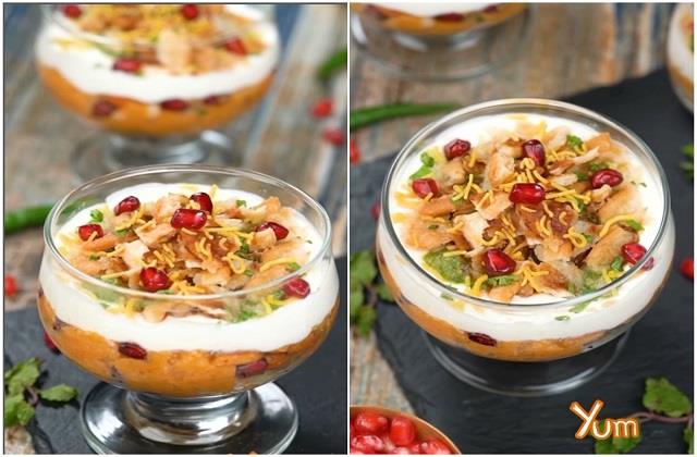 आलू पापड़ी चाट Cups