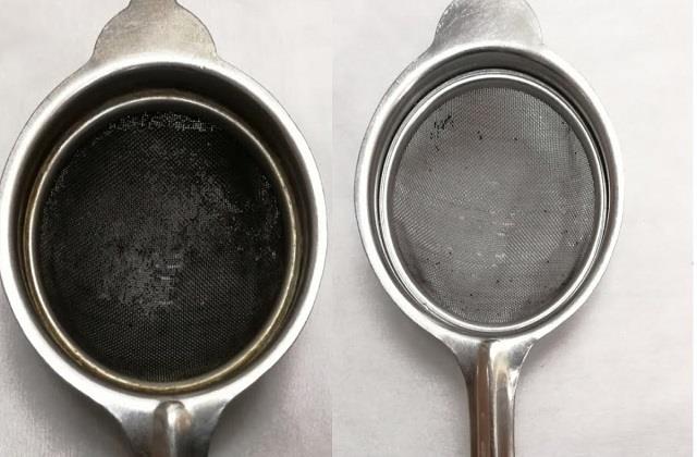 पुरानी और जाम हुई चाय की छन्नी को बिना घिसे मिनटों में करें साफ