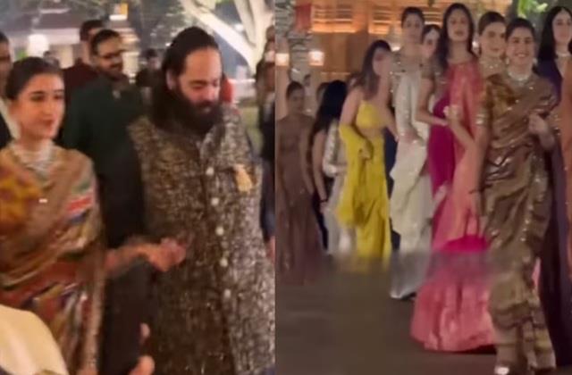 दोस्त की शादी में दुल्हन की तरह सजी अंबानी की छोटी बहू, सब्यसाची की साड़ी में लगी बला की खूबसूरत