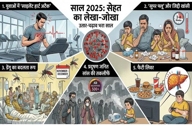 Year Ender 2025: इस साल इन 5 बीमारियों का रहा सबसे ज्यादा खौफ, आने वाले समय में ऐसे रखें ख्याल