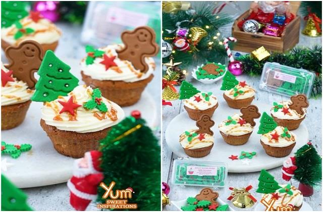 Ginger ब्रेड कपकेक्स