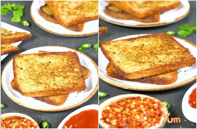 दही चटनी Toast