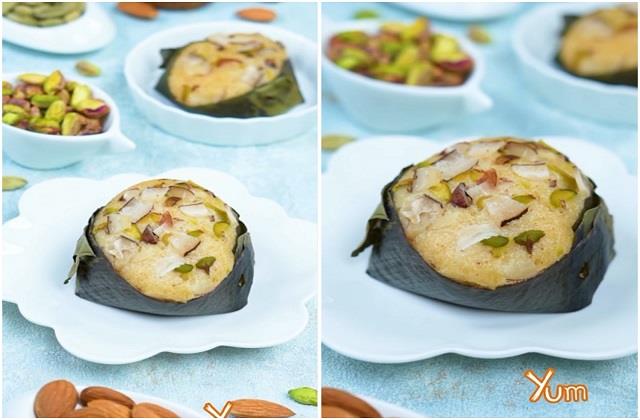 स्टीम्ड कोकोनट Cupcake