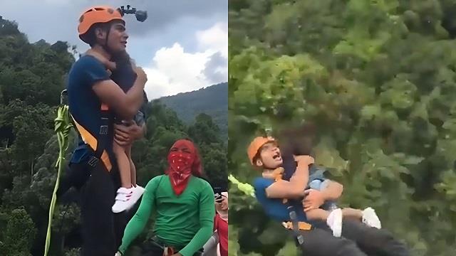 2 साल की बच्ची को गोद में लेकर 200 फीट नीचे कूदा पिता, इंटरनेट पर मचा बवाल, रूह कंपा देने वाला वीडियो