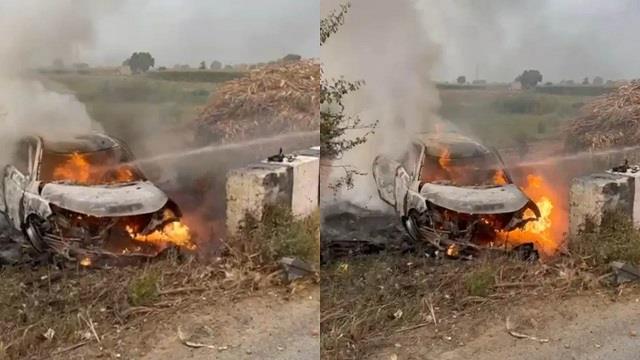 कार बनी चिता…सीट पर बैठे-बैठे जिंदा जले एक ही परिवार के पांच लोग, जाने क्या है पूरा मामला