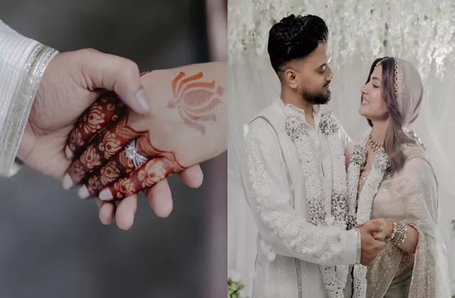 साड़ी से ज्यादा  हिना खान की ज्वेलरी के हो रहे चर्चे, एक्ट्रेस ने फ्लॉन्ट की एक्सपेंसिव इंगेजमेंट रिंग