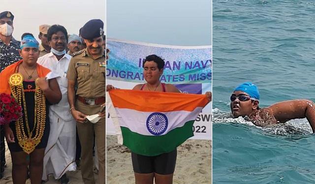 13 घंटे में श्रीलंका से तैरकर भारत पहुंचीं Autism पीड़ित पैरा स्विमर, 13 साल की जिया ने रचा इतिहास