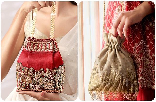 दोस्त की शादी में चाहिए रॉयल लुक, तो साड़ी और लहंगे के साथ कैरी करें Potli Bag