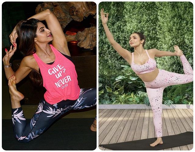 शिल्पा शेट्टी और मलाइका ने कुछ इस तरह मनाया International Yoga Day
