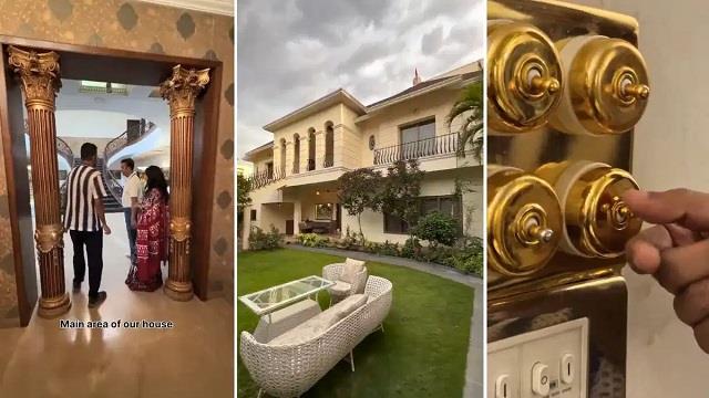 सोने से सजा ड्राइंग रूम, बाहर गायों की सेवा, ऐसा है इंदौर का ये अनोखा घर
