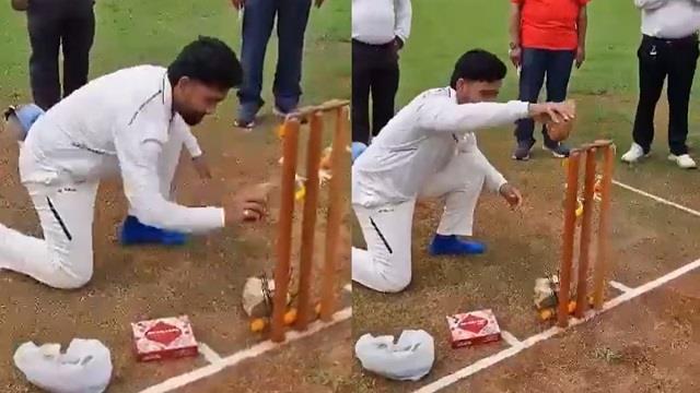 मैच से पहले मुस्लिम क्रिकेटर ने नारियल फोड़ा, पिच पर पूजा कर जीता सबका दिल – देखिए वायरल वीडियो