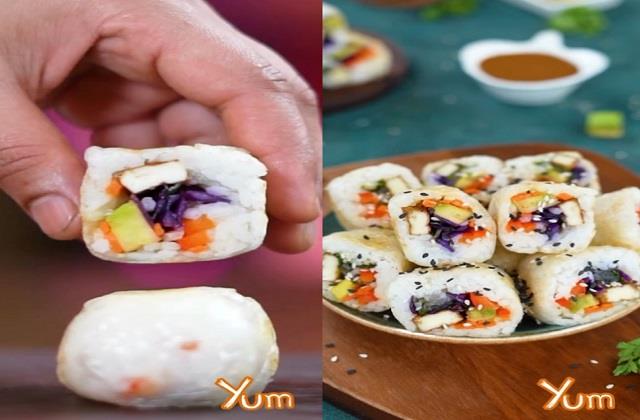 हेल्दी, टेस्टी और हटके Crispy Rice Rolls