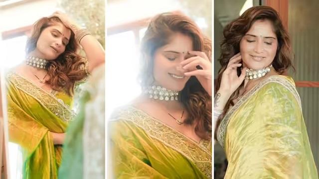 गोविंदा की भांजी आरती सिंह का हरतालिका तीज लुक हुआ वायरल, हरी बनारसी साड़ी में दिखीं अप्सरा जैसी सुंदर