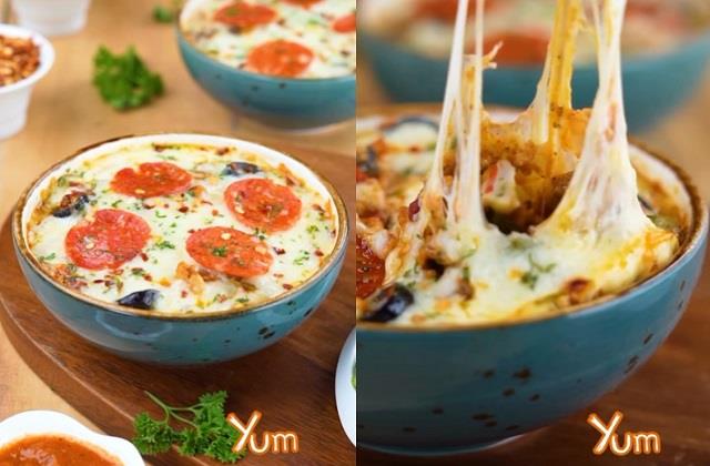 बस कुछ मिनटों में बनाएं Low Carb Pizza Bowl