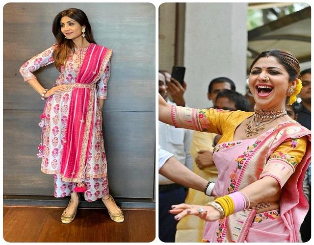 गणेश उत्सव के दौरान कुछ यूं सजती है  शिल्पा शेट्टी, इस बार आप भी ये आउटफिट  करें ट्राई