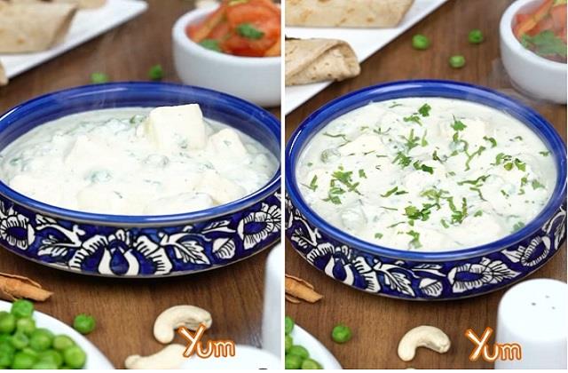 बिना प्याज, लहसुन वाली Paneer White Gravy