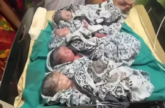 नवरात्रि में हुआ चमत्कार! महिला ने एक साथ 4 बेटियों को दिया जन्म, परिवार बोला- हमारे घर आई मां दुर्गा