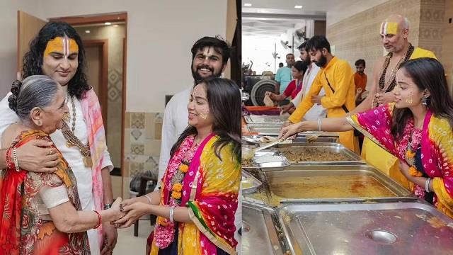 मनीषा रानी पहुंचीं अनिरुद्धाचार्य जी के आश्रम, बुजुर्गों को खाना खिला कर जीता सबका दिल
