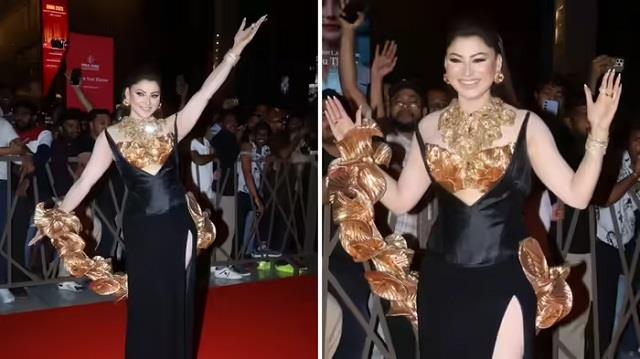 SIIMA 2025: उर्वशी रौतेला का बोल्ड अंदाज़ छाया, ब्लैक स्लिट गाउन में लूटी महफिल