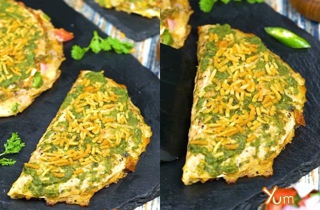 मसाला पापड़ Omelette