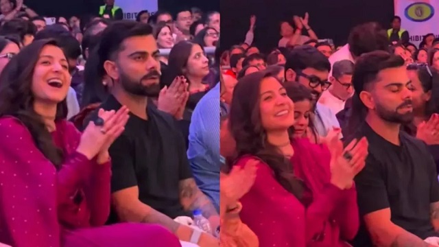 राधे-गोविंद'' के जाप में डूबे अनुष्का शर्मा और विराट कोहली, भजन पर झूमते कपल का वीडियो वायरल - anushka sharma and virat kohli chant radhe govind at kirtan couple s devotion-mobile
