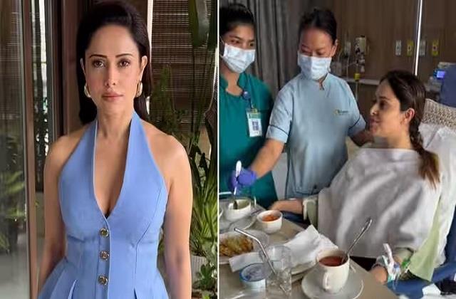रीढ़ की हड्डी की सर्जरी के बाद नुसरत भरूचा का दिखा ऐसा हाल की नर्स खिला रही खाना...