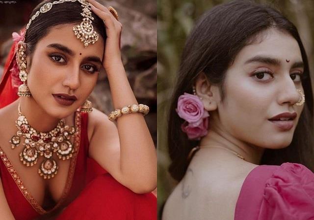 आंख मारने वाली वायरल गर्ल प्रिया प्रकाश वरियर का फिर चला जादू, सूट में देसी अंदाज ने जीता दिल