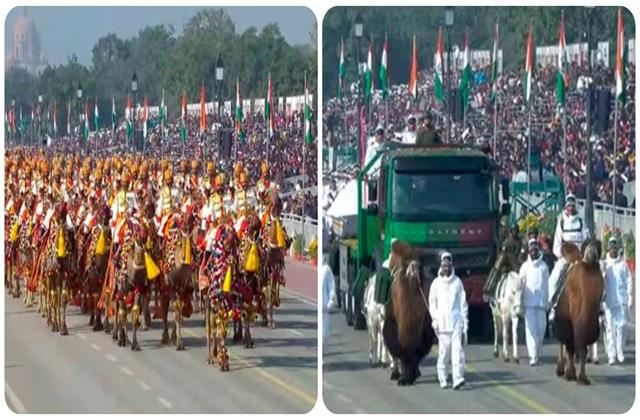ऊंट, टट्टू और शिकारी पक्षी... पहली बारी भारतीय सेना के साथ जानवरों ने भी की परेड