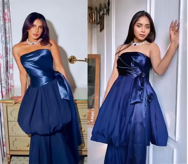 प्रियंका चोपड़ा की ड्रेस की हूबहू कॉपी, मां ने बेटी के लिए घर पर बनाया शानदार गाउन