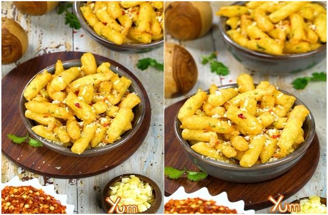 चीज़ Corn पफ्स रेसिपी