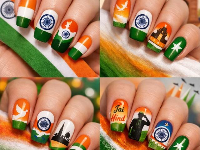 तिरंगा नेल आर्ट डिज़ाइन: गणतंत्र दिवस पर हाथों को दें देशभक्ति और स्टाइल का खूबसूरत टच