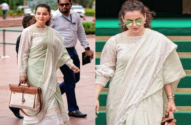 संसद से लेकर एयरपोर्ट तक, kangana का देसी फैशन क्यों बन रहा है चर्चा का विषय?