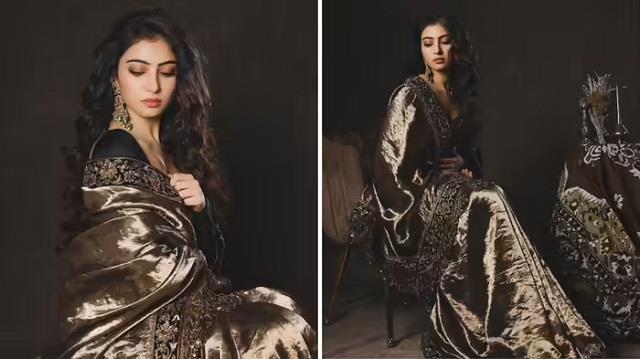 छोटी ऐश्वर्या सारा अर्जुन ने साड़ी में दिखाया रॉयल लुक, अदाओं से सबका ध्यान खींचा
