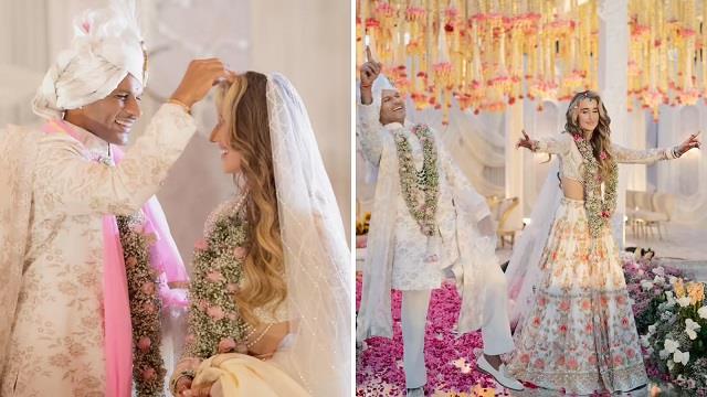 शिखर धवन की शादी: सफेद लहंगे में मॉडर्न ब्राइड बनीं सोफी, दिखा परफेक्ट वेडिंग लुक