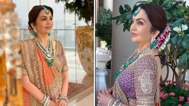 नीता अंबानी की सोने-चांदी की जरी वाली साड़ी और शाही लुक: शादी के लिए ले इंस्पिरेशन