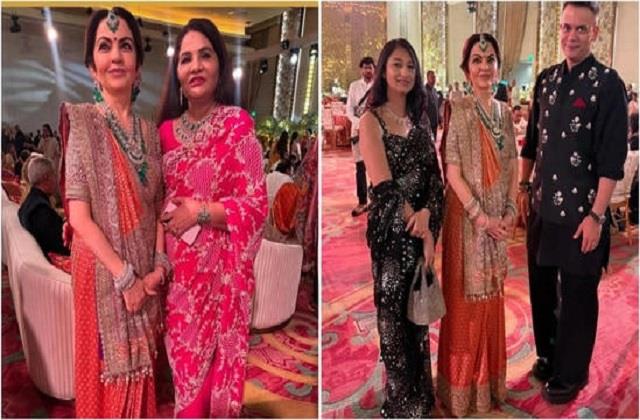 भांजे की शादी में Nita Amabni के ठाठ, करोड़ो की Jewelry- Blouse भी खास