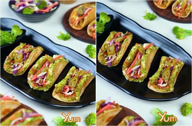 ब्रोकोली पनीर Smash Tacos