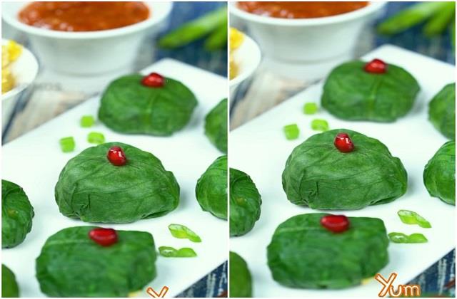 पालक पत्ता कॉर्न Momos