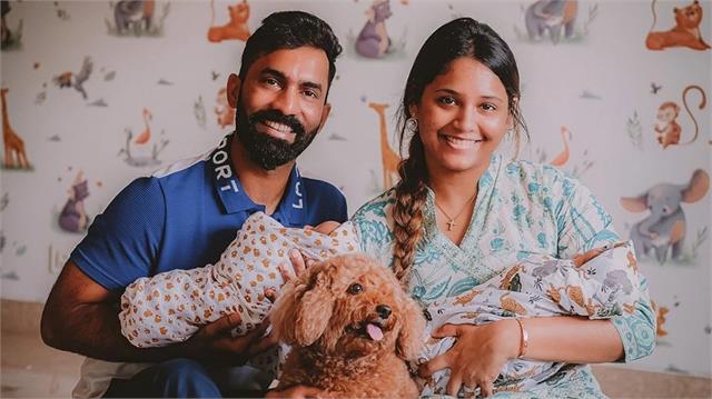 दिनेश कार्तिक तीसरी बार बने पिता, नवरात्रि से पहले हुआ बेटी का जन्म