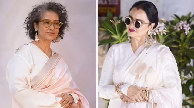 मनीषा कोइराला और रेखा के देसी अंदाज ने छाया जूलरी स्टोर लॉन्च का रेड कार्पेट