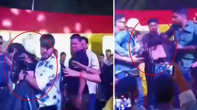 लाइव शो में सिंगर की हरकत से मचा विवाद, महिला डांसर को उठाकर भीड़ में फेंका, वीडियो वायरल