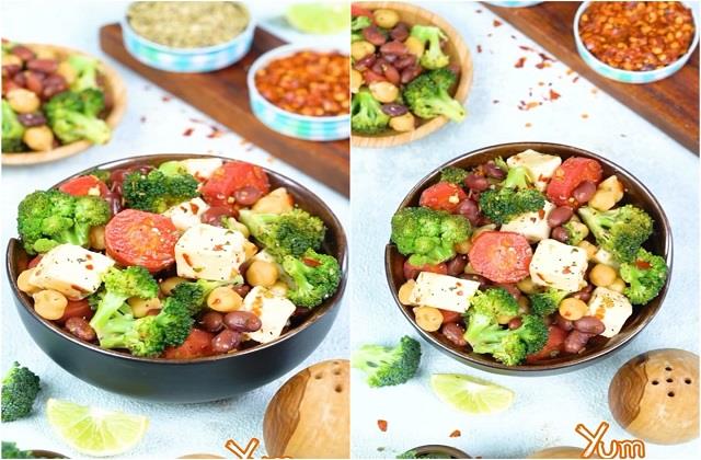 हेल्दी बॉयल्ड Veggie Salad